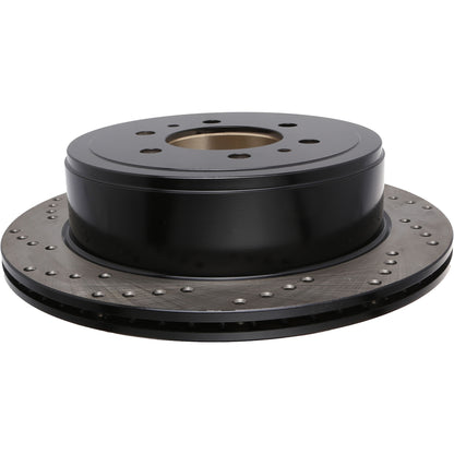 StopTech Sport Cross Drilled Brake Rotor; Rear Right