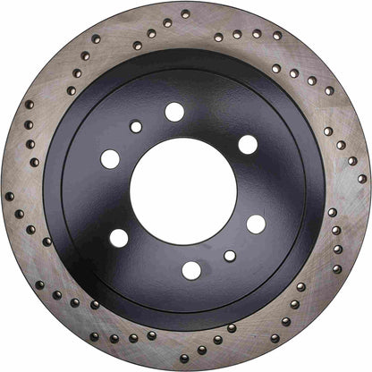 StopTech Sport Cross Drilled Brake Rotor; Rear Right