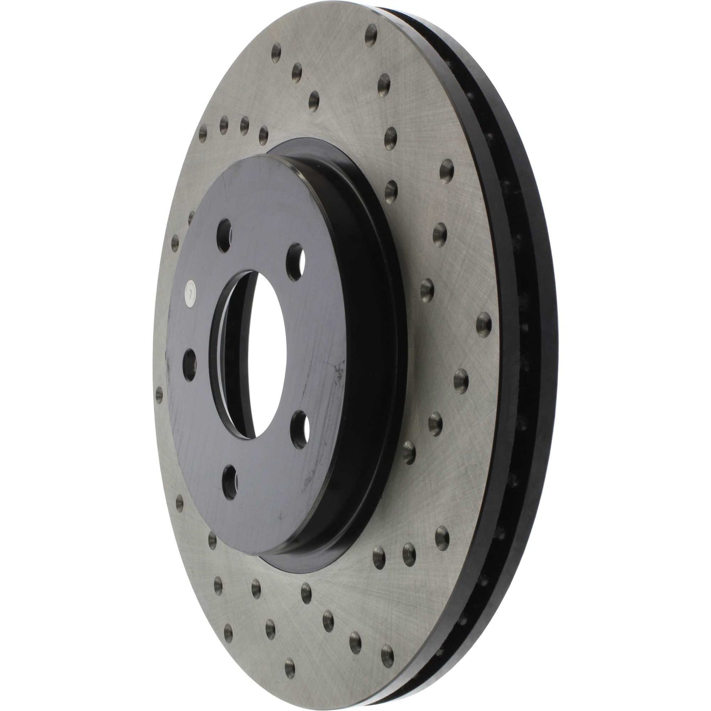 StopTech Sport Cross Drilled Brake Rotor; Front Left