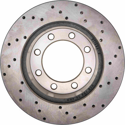 StopTech Sport Cross Drilled Brake Rotor; Front Right