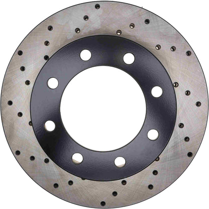 StopTech Sport Cross Drilled Brake Rotor; Front Right