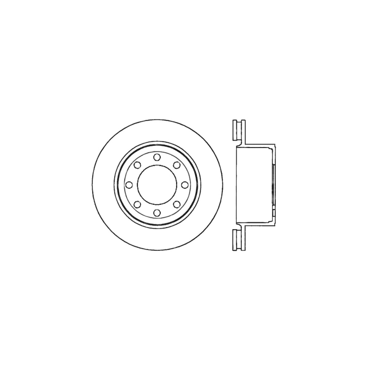 StopTech Sport Cross Drilled Brake Rotor; Rear Left