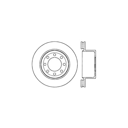 StopTech Sport Cross Drilled Brake Rotor; Rear Left