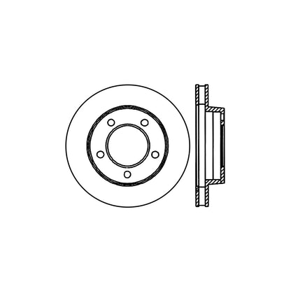 StopTech Sport Cross Drilled Brake Rotor; Rear Right