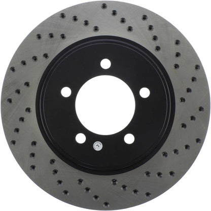 StopTech Sport Cross Drilled Brake Rotor; Front Left