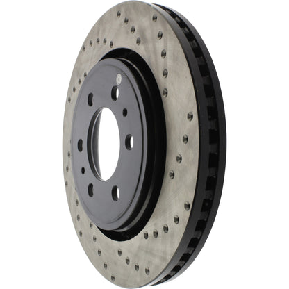 StopTech Sport Cryo Cross Drilled Brake Rotor; Front Left