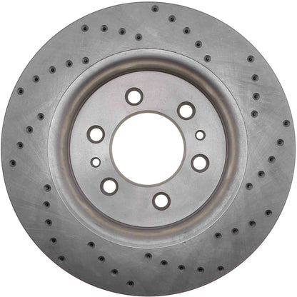 StopTech Sport Cross Drilled Brake Rotor; Front Right