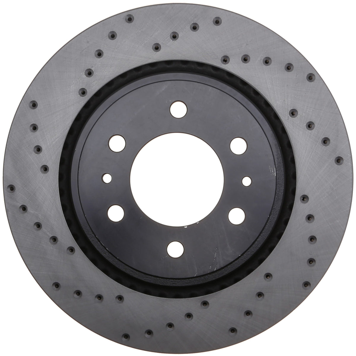 StopTech Sport Cross Drilled Brake Rotor; Front Right
