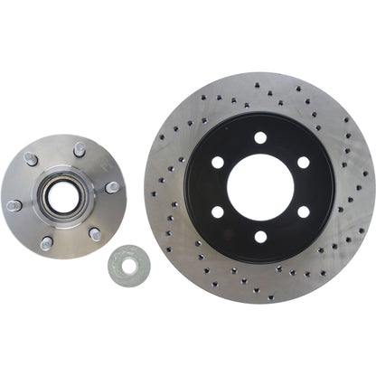 StopTech Sport Cryo Cross Drilled Brake Rotor; Front Left