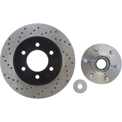 StopTech Sport Cross Drilled Brake Rotor; Front Right