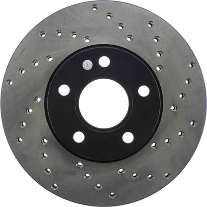 StopTech  Sport Cross Drilled Brake Rotor; Front Left