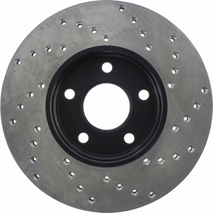 StopTech Sport Cross Drilled Brake Rotor; Front Right