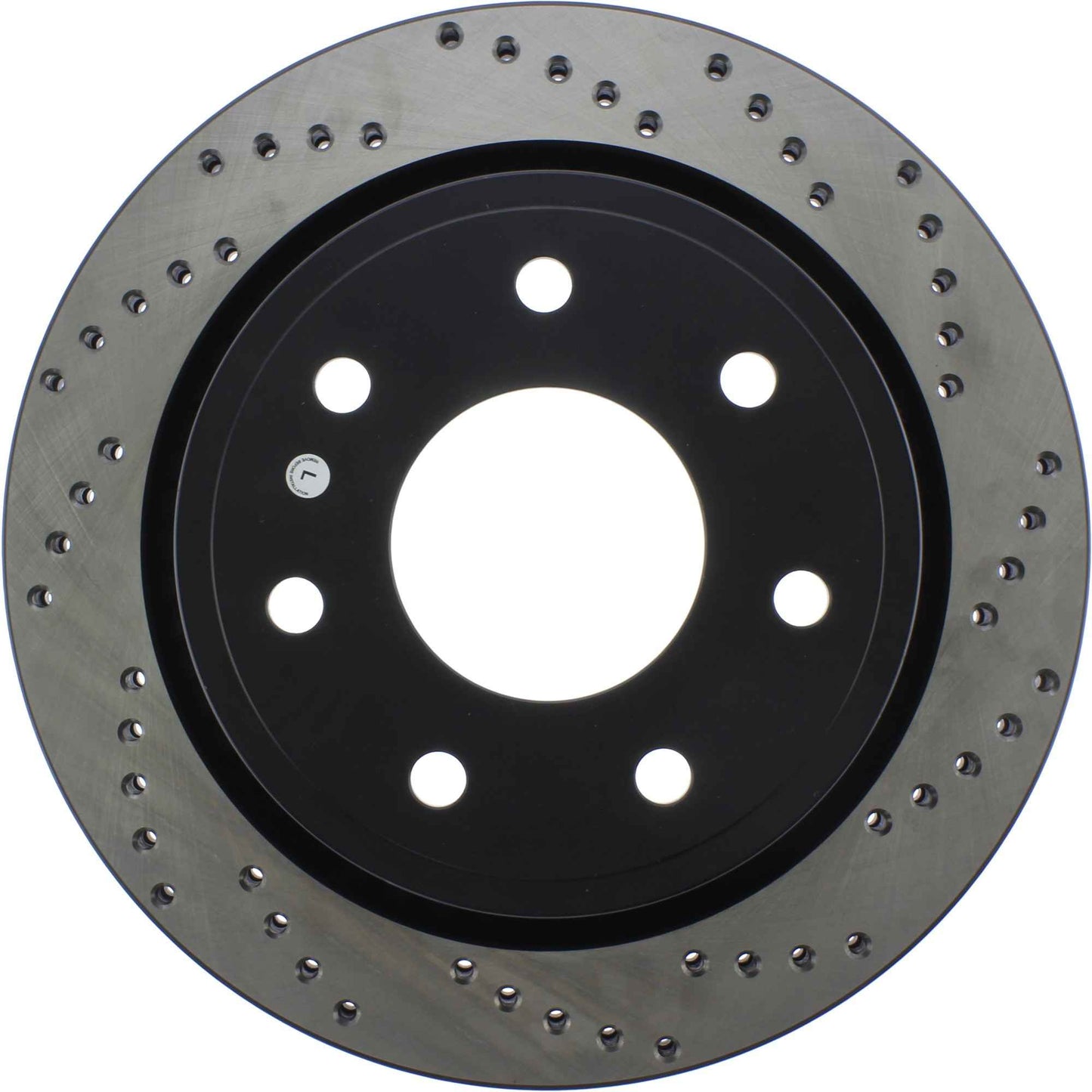StopTech Sport Cross Drilled Brake Rotor; Rear Left