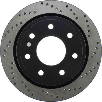 StopTech Sport Cross Drilled Brake Rotor; Rear Left