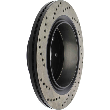 StopTech Sport Cross Drilled Brake Rotor; Rear Left