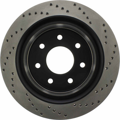 StopTech Sport Cross Drilled Brake Rotor; Rear Right