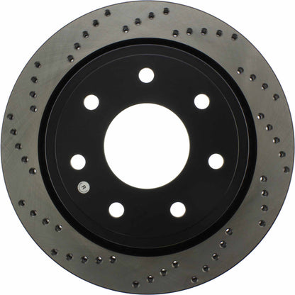 StopTech Sport Cross Drilled Brake Rotor; Rear Right