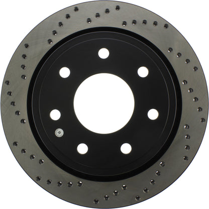 StopTech Sport Cross Drilled Brake Rotor; Rear Right