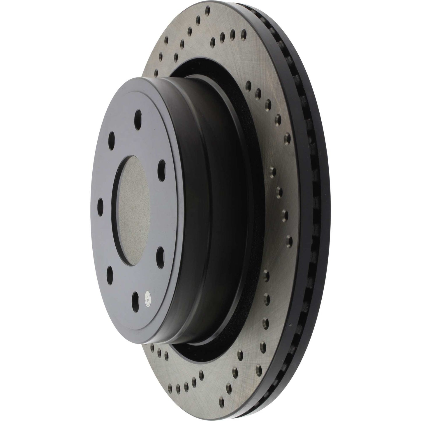 StopTech Sport Cross Drilled Brake Rotor; Rear Right