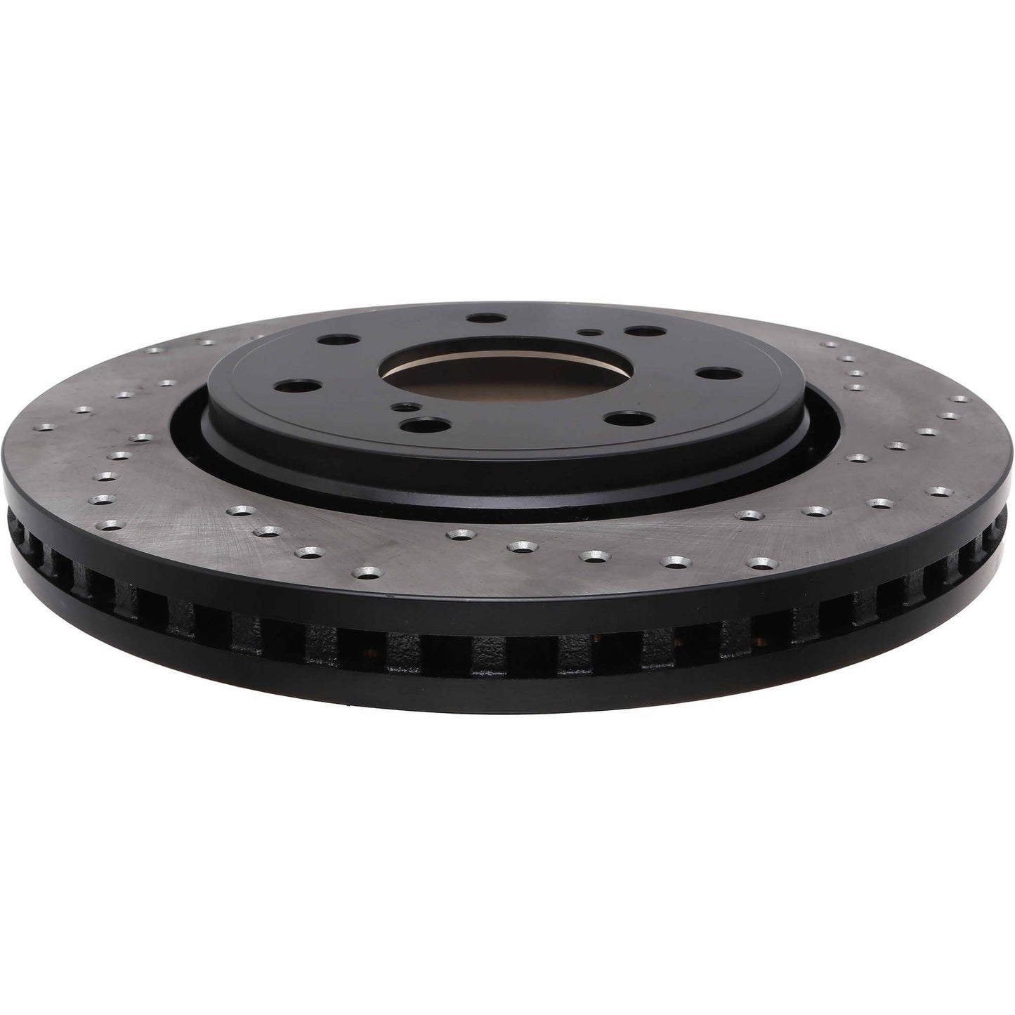 StopTech Sport Cross Drilled Brake Rotor; Front Left