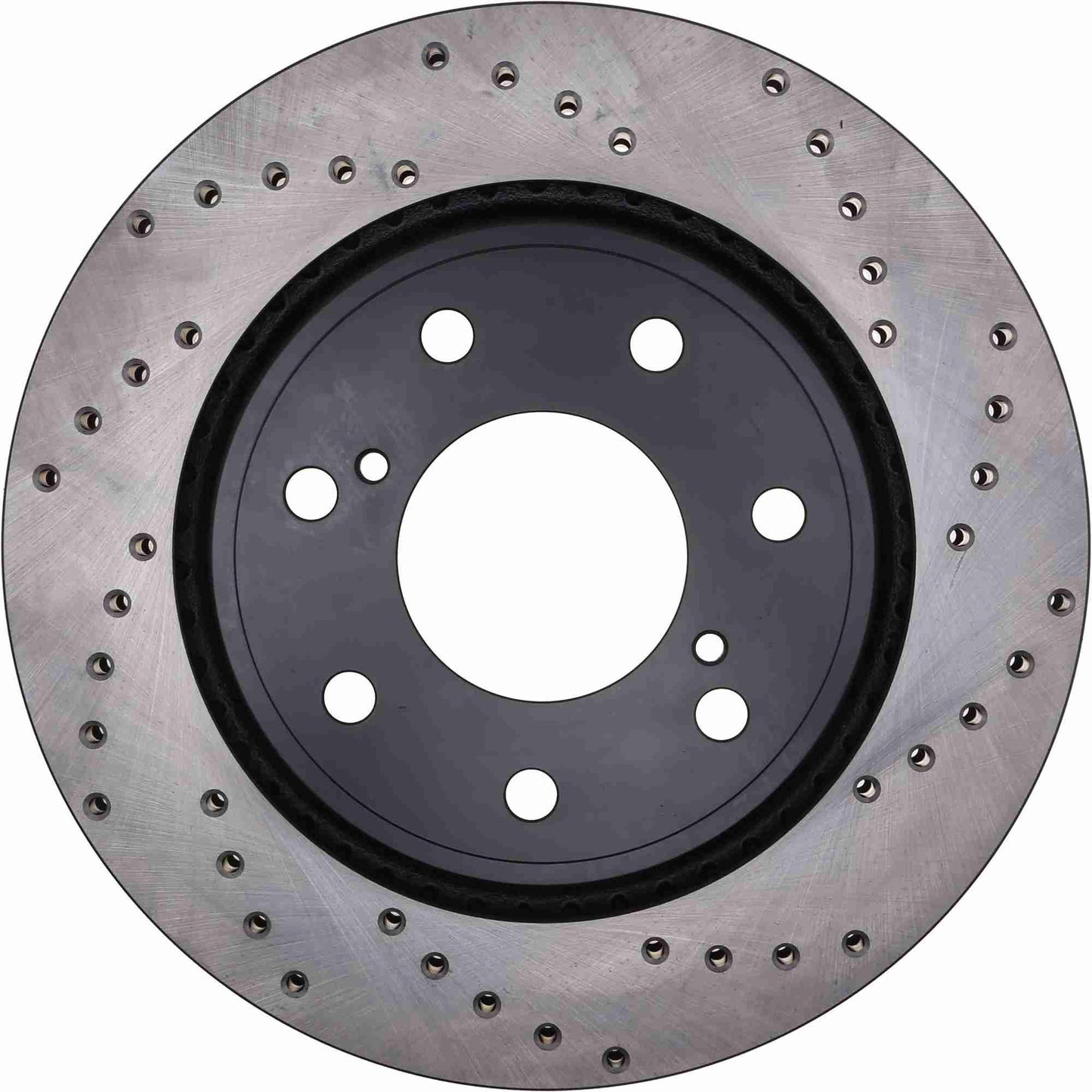 StopTech Sport Cross Drilled Brake Rotor; Front Left
