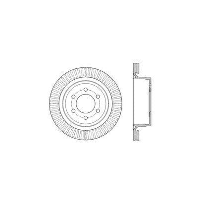 StopTech Sport Cryo Cross Drilled Brake Rotor; Rear Right