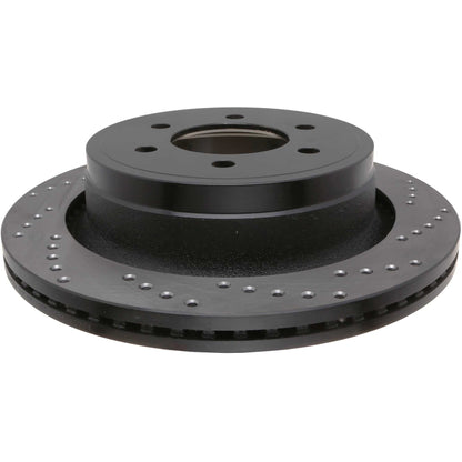 StopTech Sport Cross Drilled Brake Rotor; Rear Left