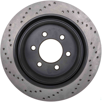 StopTech Sport Cross Drilled Brake Rotor; Rear Left