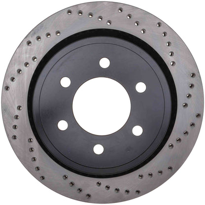 StopTech Sport Cross Drilled Brake Rotor; Rear Left