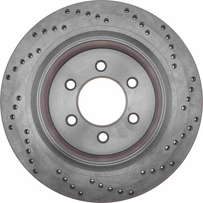 StopTech Sport Cross Drilled Brake Rotor; Rear Right