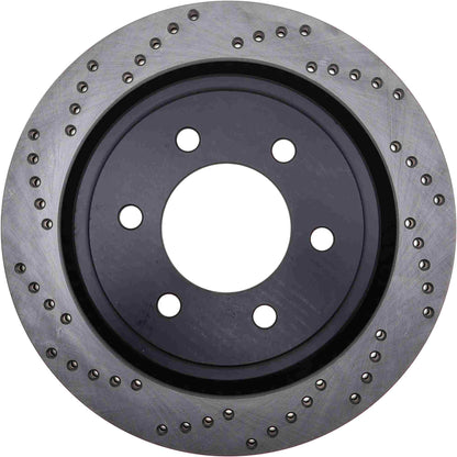 StopTech Sport Cross Drilled Brake Rotor; Rear Right