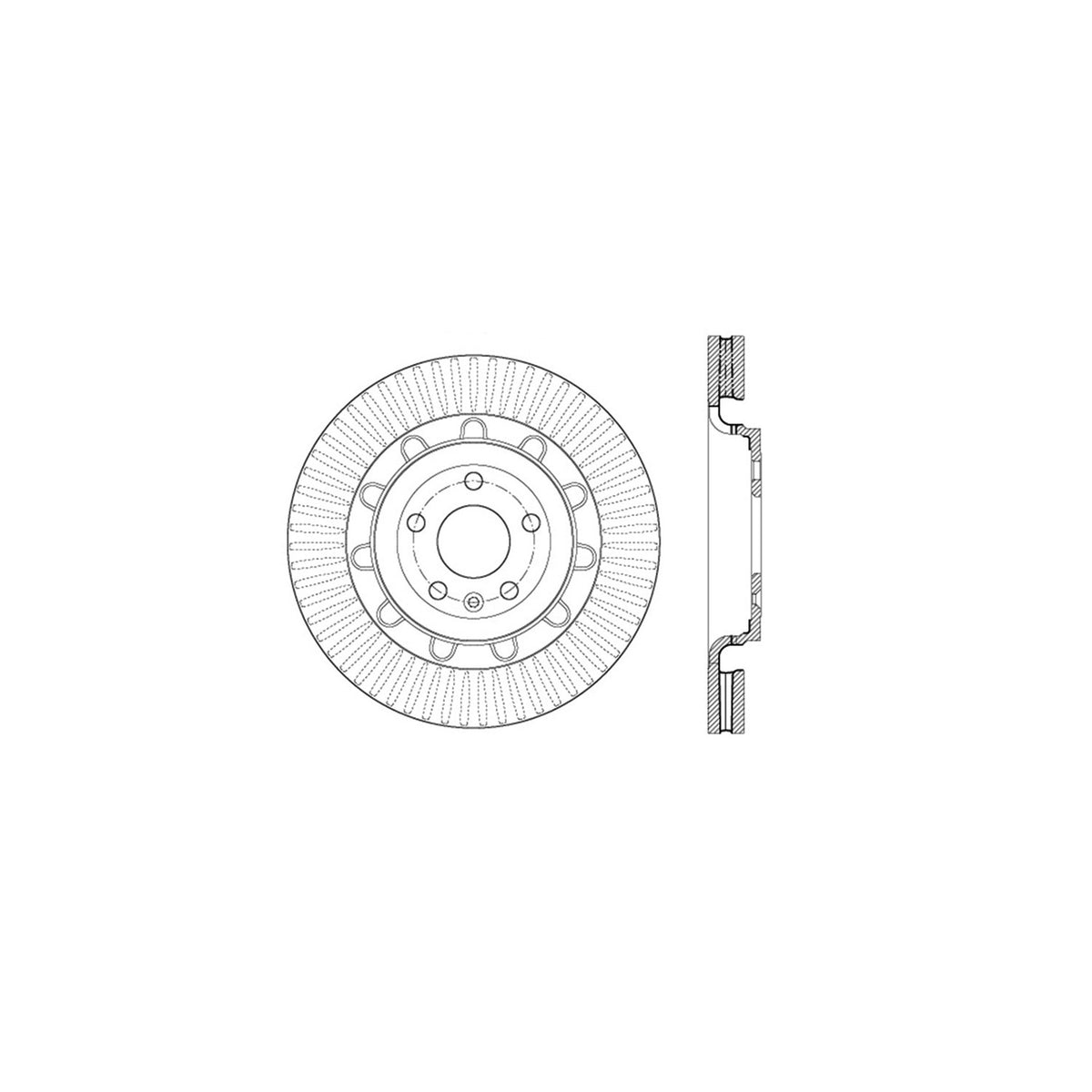 StopTech Sport Cross Drilled Brake Rotor; Front Left