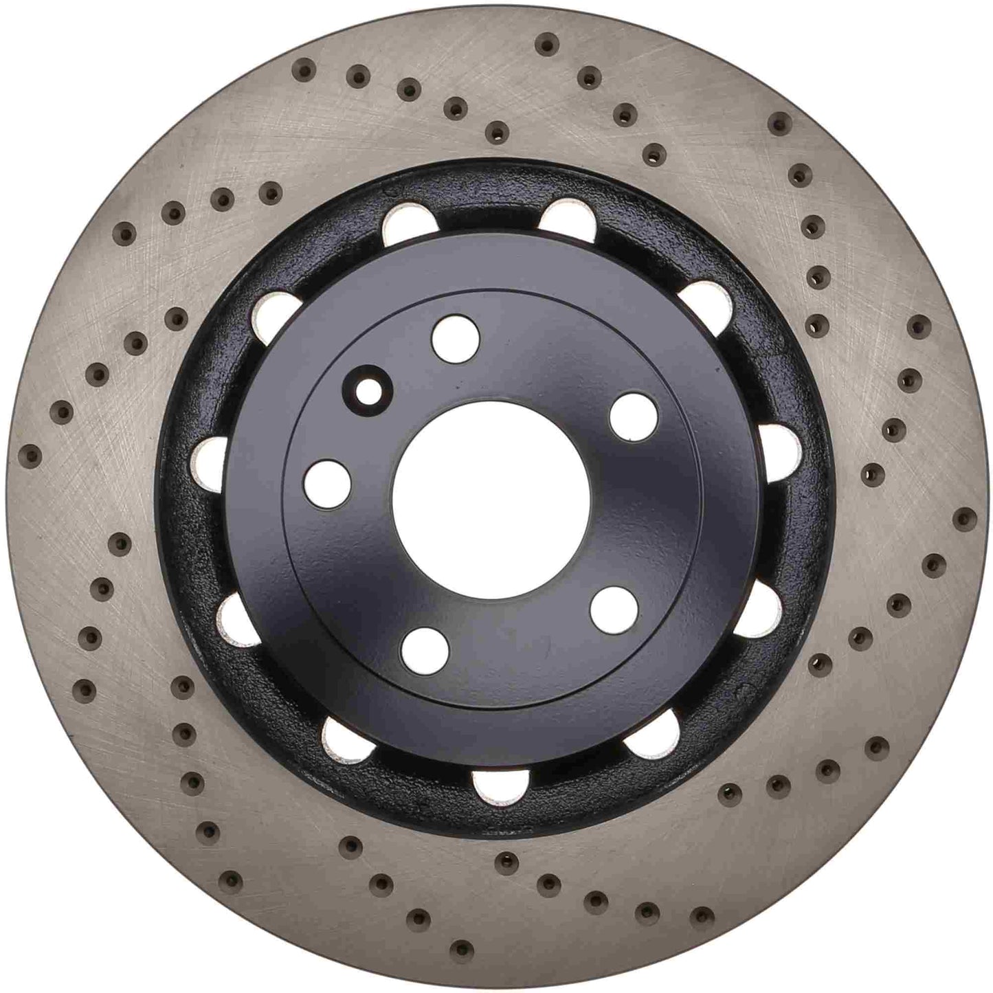 StopTech Sport Cross Drilled Brake Rotor; Front Left