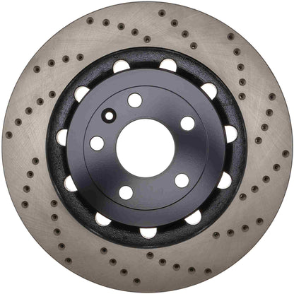 StopTech Sport Cross Drilled Brake Rotor; Front Left
