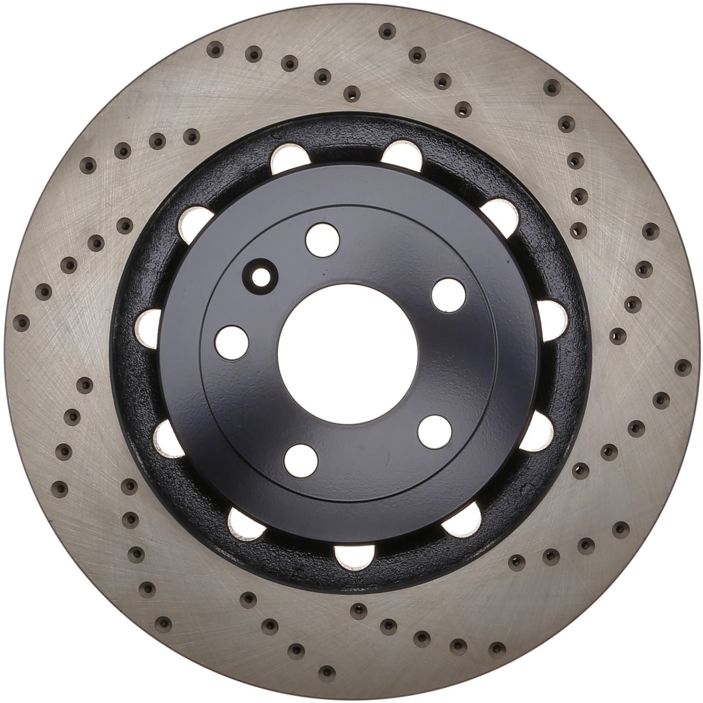 StopTech Sport Cross Drilled Brake Rotor; Front Left