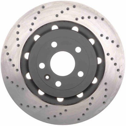 StopTech Sport Cross Drilled Brake Rotor; Front Right