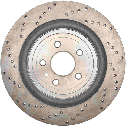 StopTech Sport Cross Drilled Brake Rotor; Rear Left