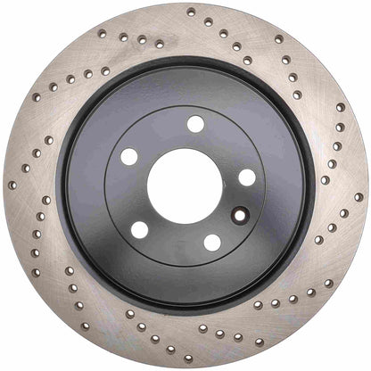 StopTech Sport Cross Drilled Brake Rotor; Rear Left