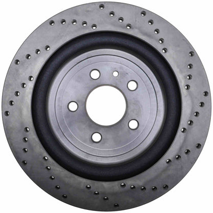 StopTech Sport Cross Drilled Brake Rotor; Rear Right
