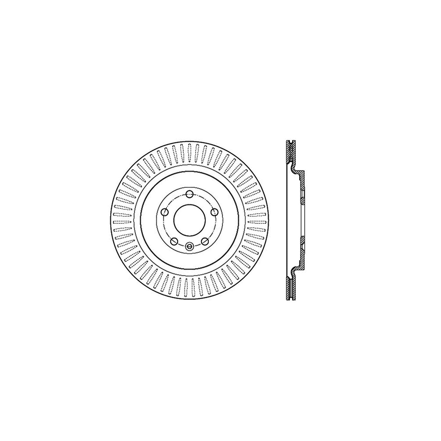StopTech Sport Cross Drilled Brake Rotor; Rear Right