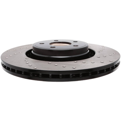 StopTech Sport Cross Drilled Brake Rotor; Front Left