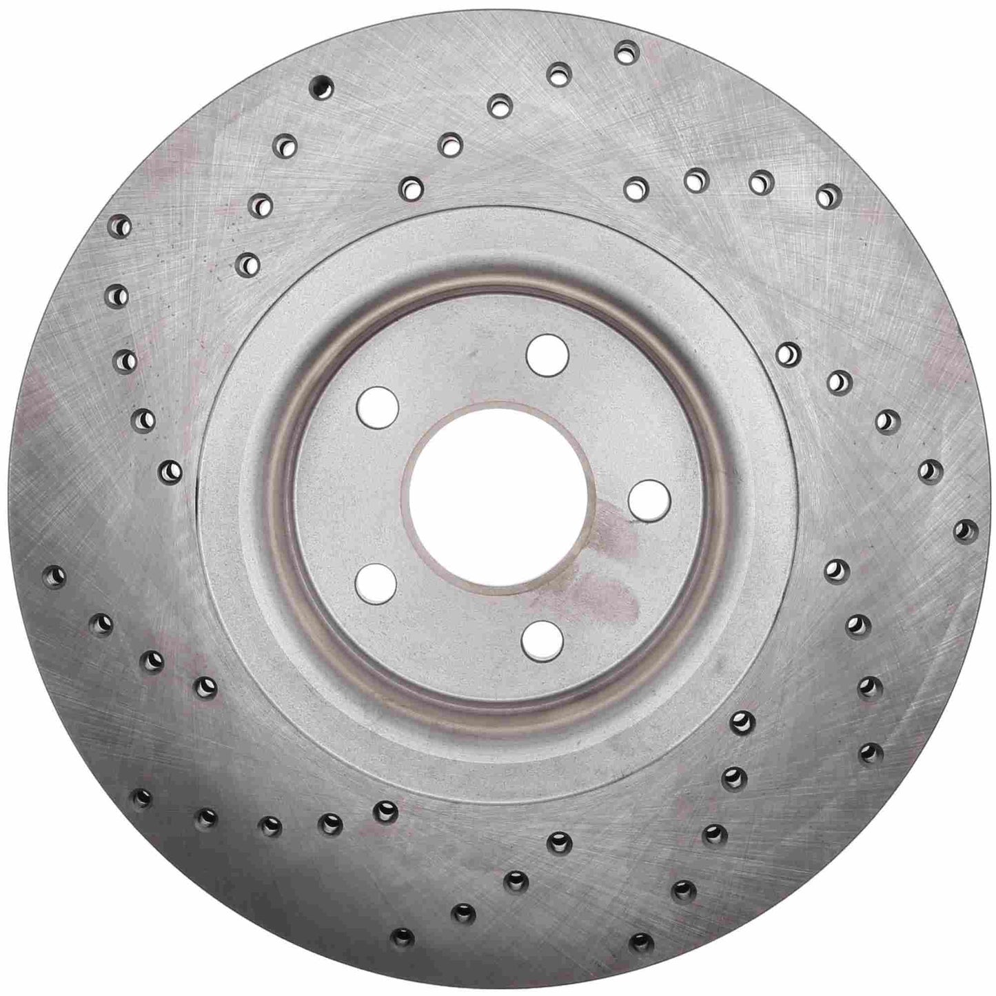 StopTech Sport Cross Drilled Brake Rotor; Front Left