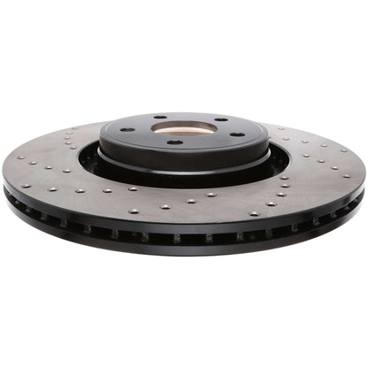 StopTech Sport Cross Drilled Brake Rotor; Front Right