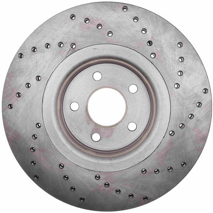 StopTech Sport Cross Drilled Brake Rotor; Front Right
