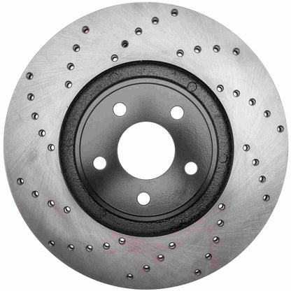 StopTech Sport Cross Drilled Brake Rotor; Front Right