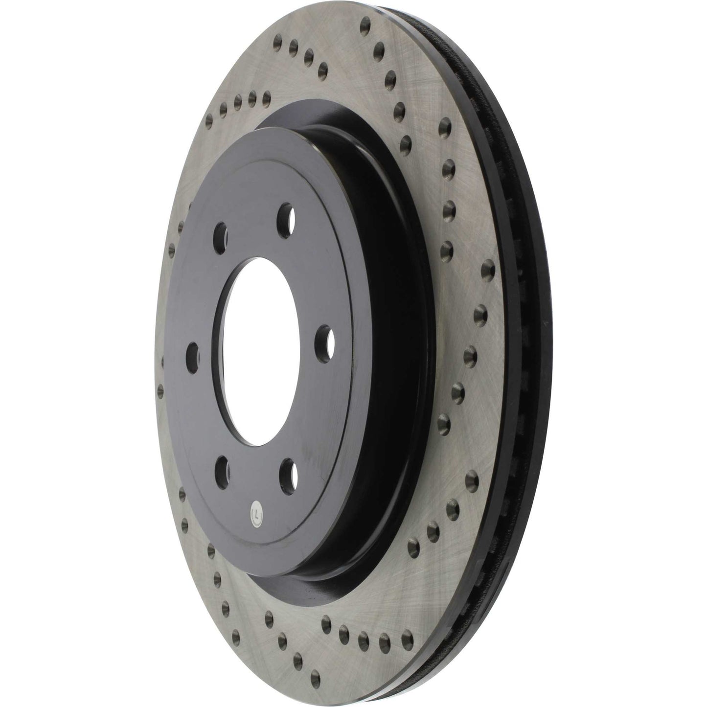 StopTech 2019 Ford Raptor w/ Electronic Parking Brake Sport Cross Drilled Left Rear Rotor 128.65153L