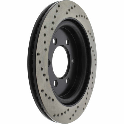 StopTech 2019 Ford Raptor w/ Electronic Parking Brake Sport Cross Drilled Left Rear Rotor 128.65153L