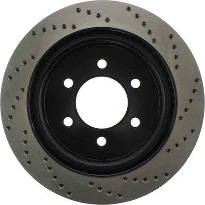 StopTech 2019 Ford Raptor w/ Electronic Parking Brake Sport Cross Drilled Right Rear Rotor 128.65153R