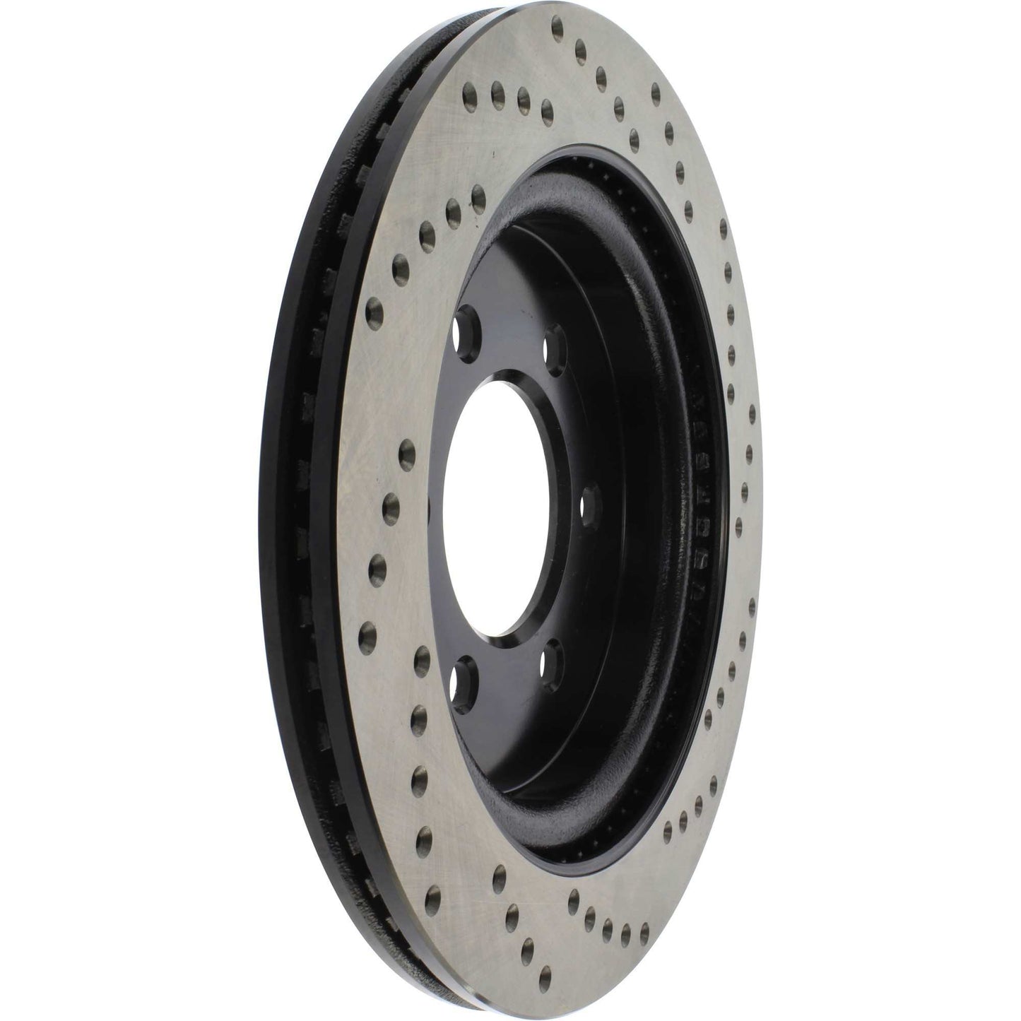 StopTech 2019 Ford Raptor w/ Electronic Parking Brake Sport Cross Drilled Right Rear Rotor 128.65153R