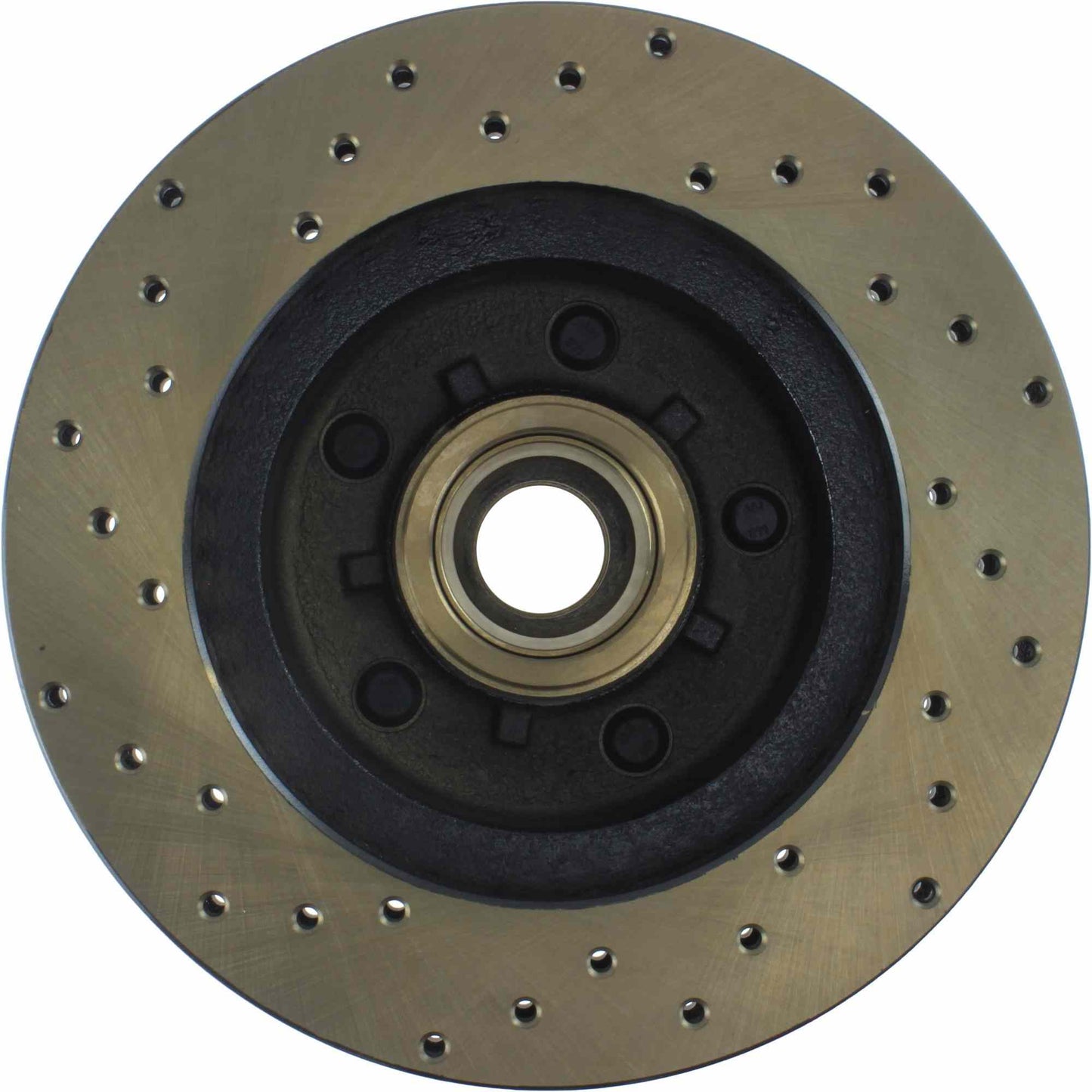 StopTech Sport Cross Drilled Brake Rotor; Front Left
